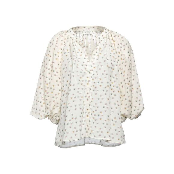 SANDRO Gathered Blouse Sz 4 - Picture 1 of 4